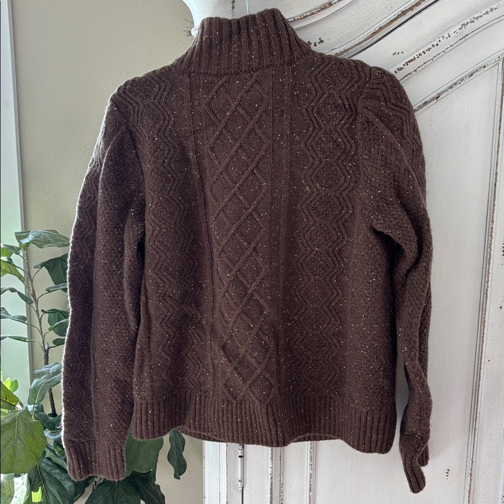 Duluth Trading Co. Women's Woolpaca Cable Cardigan Size Medium - Picture 2 of 6